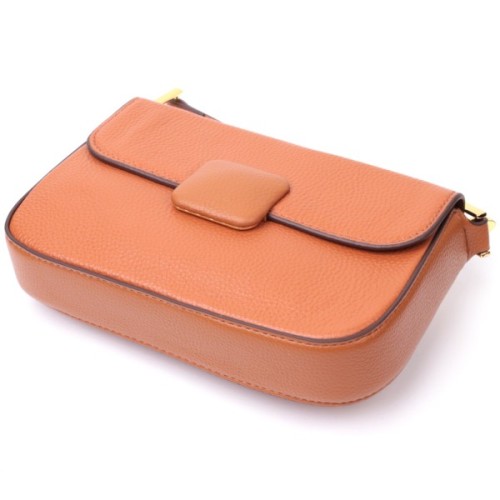 Сумка Vintage З твердим каркасом з натуральної шкіри Коричнева (22390)