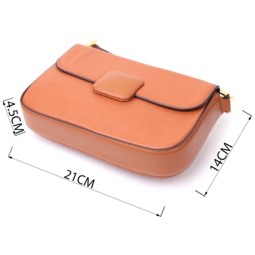 Сумка Vintage З твердим каркасом з натуральної шкіри Коричнева (22390)