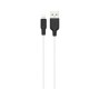 Дата кабель USB 2.0 AM to Lightning 1.0m 2.4A silicone X21 black+white HOCO (6931474711816)