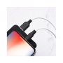 Дата кабель USB 2.0 AM to Lightning 1.0m 2.4A silicone X21 black+white HOCO (6931474711816)