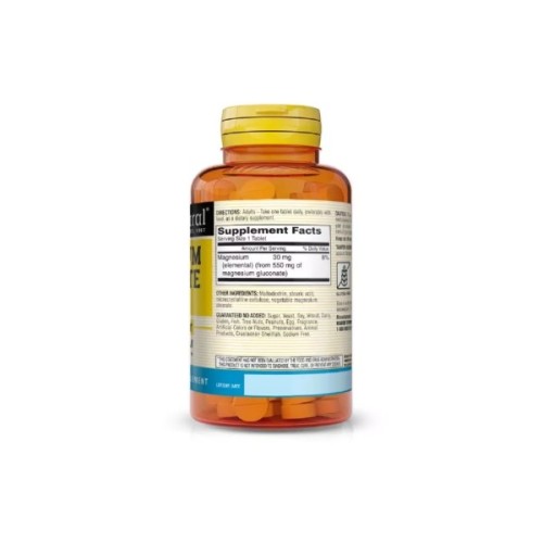 Мінерали Mason Natural Магнію глюконат 550 мг, Magnesium Gluconate, 100 таблеток (MAV06171)