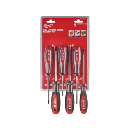 Набір викруток Milwaukee магнітних з тригранною рукояткою PH/SL 6шт (4932471807)