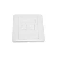 Рамка Kingda Рамка на два порта, шторка, 86х86 (KD-FP06)