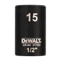 Торцева головка DeWALT IMPACT ударная короткая, 1/2" х 15 мм, шестигранная (DT7533)