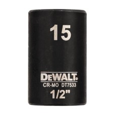Торцева головка DeWALT IMPACT ударная короткая, 1/2" х 15 мм, шестигранная (DT7533)