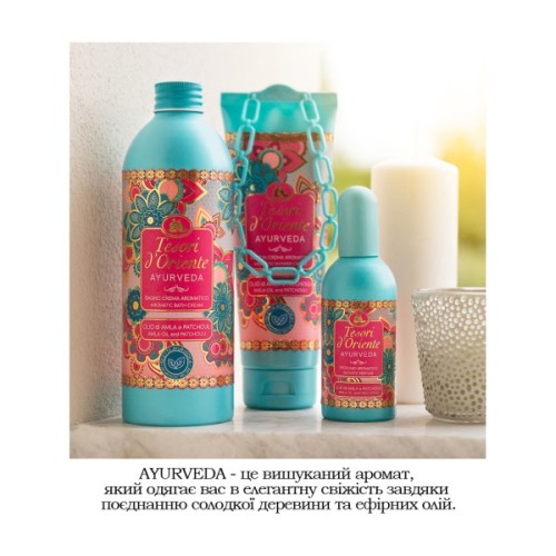 Гель для душу Tesori d'Oriente парфумований Аюрведа олія амли та пачулі 500 мл (8008970043630)