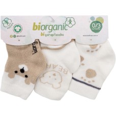 Шкарпетки дитячі Bibaby з ведмедиками (68407-0-3-beige)