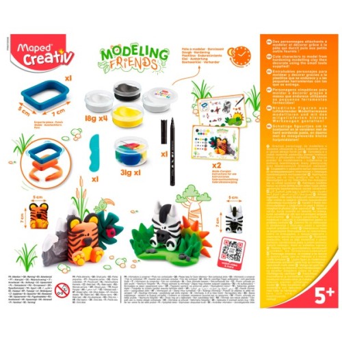 Набір для творчості Maped WILD зі самозастигаючої глини (MP.907205)
