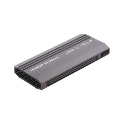 Кишеня зовнішня Maxxter USB-C USB 3.1 Gen2 M.2 NVMe 10Gbps RGB gray (EHDE-2280SRGB-01)