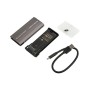 Кишеня зовнішня Maxxter USB-C USB 3.1 Gen2 M.2 NVMe 10Gbps RGB gray (EHDE-2280SRGB-01)