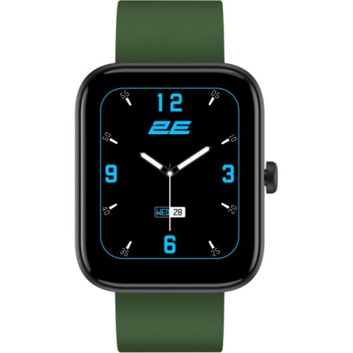 Смарт-годинник 2E Alpha SQ Music Edition 46mm Black-Green + ремінець сірий (2E-CWW40BKGN-WS)