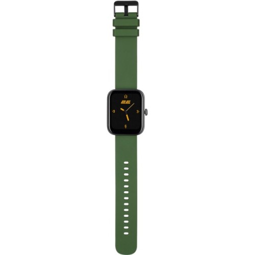 Смарт-годинник 2E Alpha SQ Music Edition 46mm Black-Green + ремінець сірий (2E-CWW40BKGN-WS)
