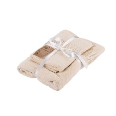 Рушник Ardesto набір махрових Lotus 2 шт 50х90 см індіго, 70х140см, 100% бавовна, айворі (ART2357IV)