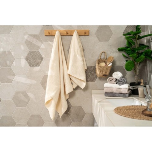 Рушник Ardesto набір махрових Lotus 2 шт 50х90 см індіго, 70х140см, 100% бавовна, айворі (ART2357IV)