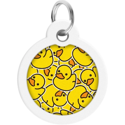 Адресник для тварин WAUDOG Smart ID з QR паспортом "Качечки", коло 30 мм (230-0204)