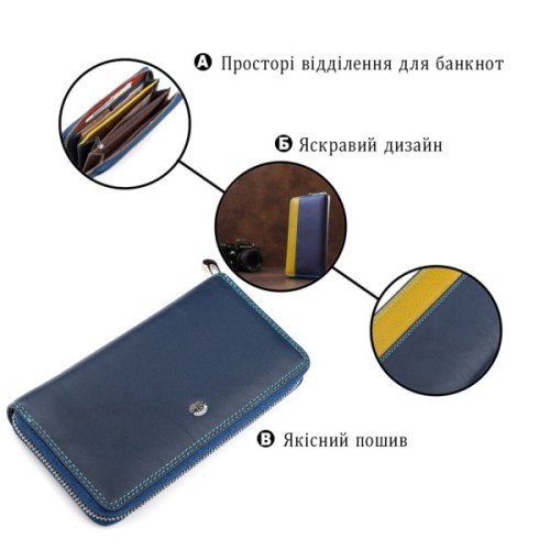 Гаманець ST Leather Синій (18375)