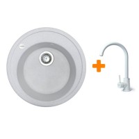 Мийка кухонна Adamant Sun Old stone + змішувач (4824296910110)