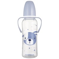 Пляшечка для годування Canpol babies CUTE ANIMALS стандартна з ручками 250 мл синя (11/845_blu)