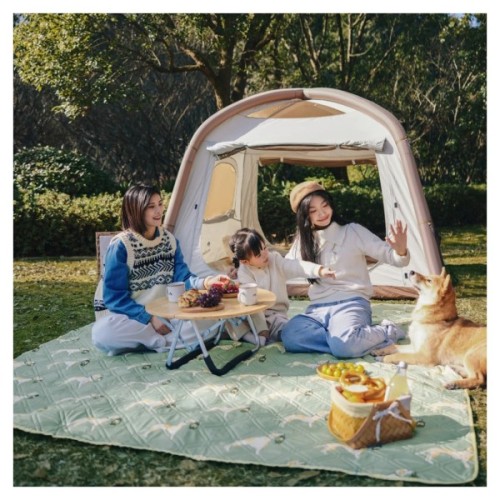 Туристичний килимок Naturehike для пікніка CNK2350WS010 145x170 см зелений з принтом (6976507661676)