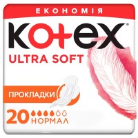Гігієнічні прокладки Kotex Ultra Soft Normal 20 шт. (5029053542676)