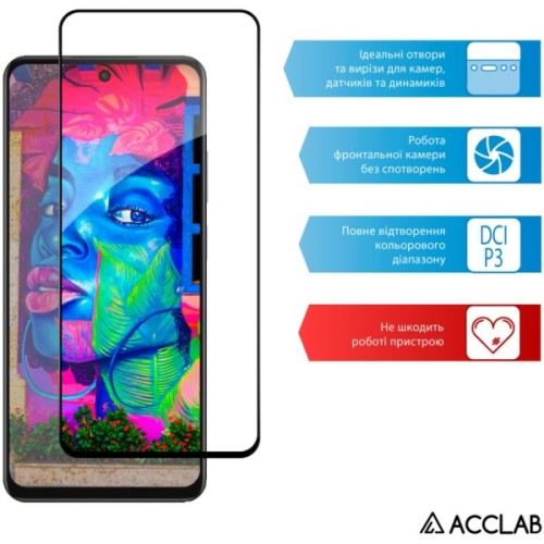 Скло захисне ACCLAB Full Glue Oppo A3 5G Black (1283126598876)