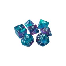 Набір кубиків для настільних ігор Games 7 Days Double Glitter 7 Dice Set - Aqua-Purple (g7dglitdc02)