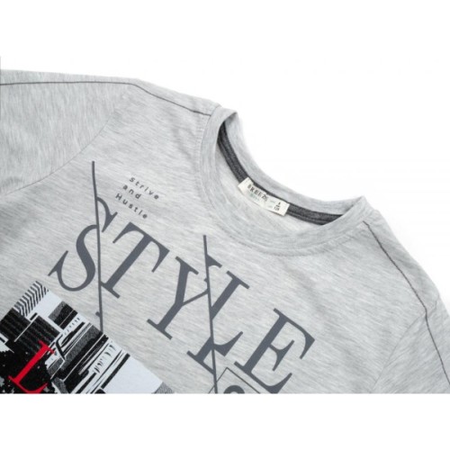 Футболка дитяча Breeze "STYLE FOREVER" (14535-128B-gray)