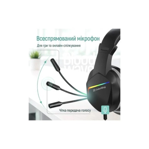 Навушники ColorWay Bloodwave LED Black (CW-HPG01BK)