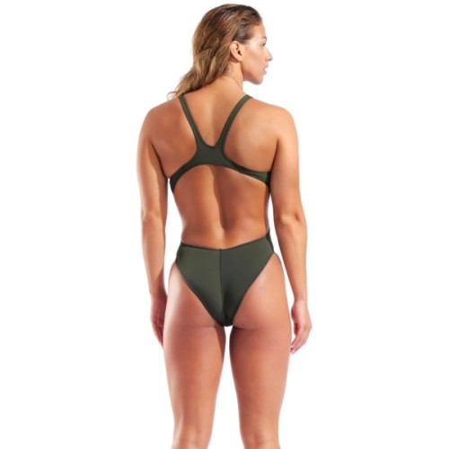 Купальник Arena Team Swimsuit Swim Tech Solid 004763-609 темно-зелений 42 (3468337774556)