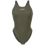 Купальник Arena Team Swimsuit Swim Tech Solid 004763-609 темно-зелений 42 (3468337774556)