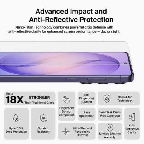 Скло захисне Belkin Titan SmartShield Samsung Galaxy S26 Ultra (OVB074HQ)