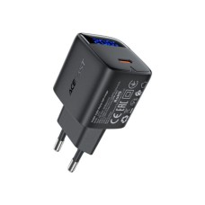 Зарядний пристрій Acefast USB-C 20W GaN with digital display black (6974316284413) Зарядний пристрій Acefast USB-C 20W GaN with digital display black (6974316284413)