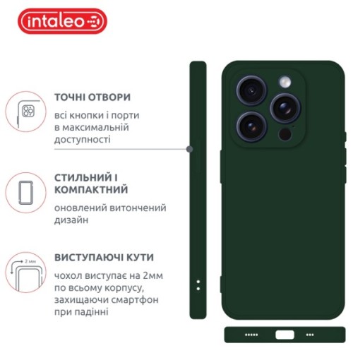 Чохол до мобільного телефона Intaleo SoftShell Apple iPhone 15 Pro Dark Green (1283126585333)