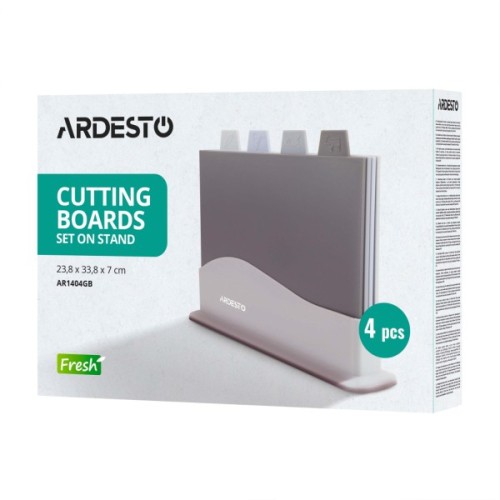 Дошка для нарізання Ardesto Fresh набір 4 шт на підставці (AR1404GB)