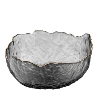 Салатник Ardesto Bell 19.5см, скло, сірий (AR5007)