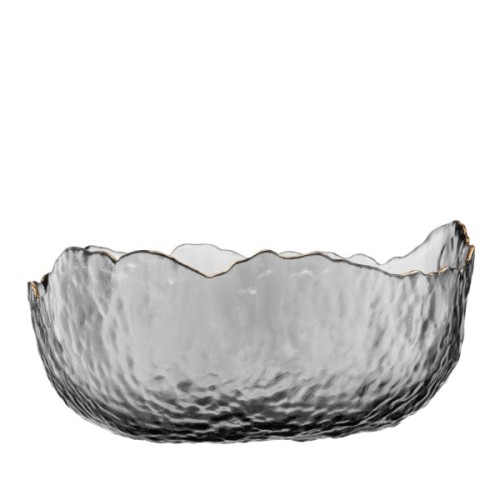 Салатник Ardesto Bell 19.5см, скло, сірий (AR5007)