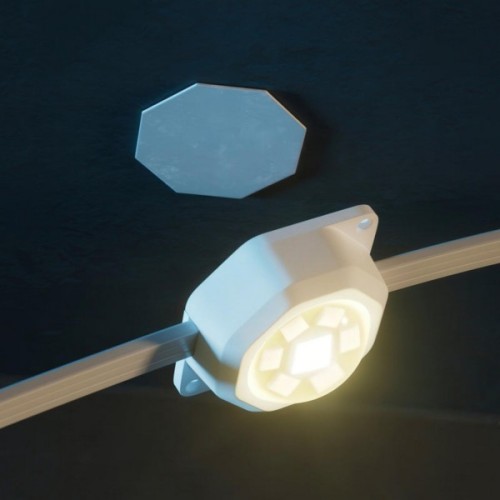 Гірлянда Twinkly Smart LED Permanent Light 72 RGB LED String, White Wire, Plug F, IP65 (TWPL072STP-TEU)