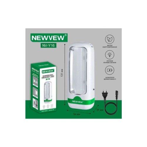 Ліхтар NEWVEW NV-Y16 800mAh White-Green (NWVW-NV-Y16-WHGN)