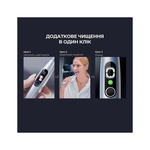 Електрична зубна щітка Oclean X Plus Pro Digital Silver (6970810556179)