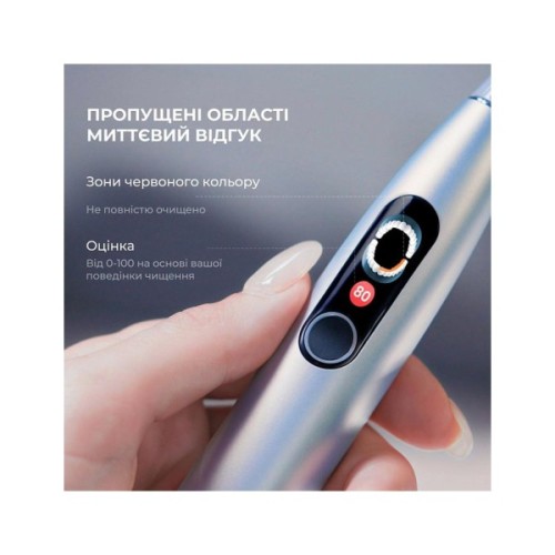 Електрична зубна щітка Oclean X Plus Pro Digital Silver (6970810556179)