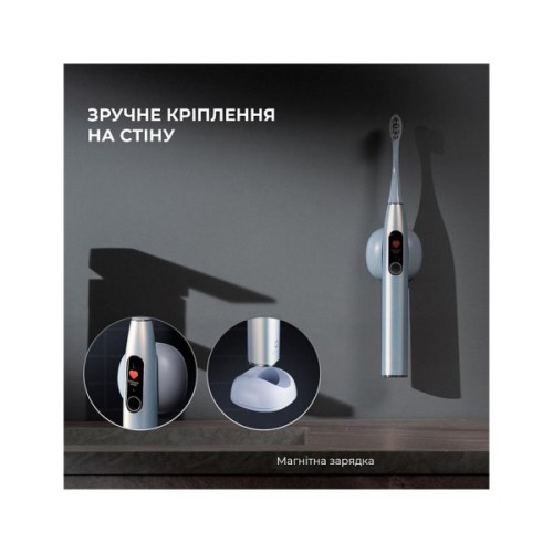 Електрична зубна щітка Oclean X Plus Pro Digital Silver (6970810556179)