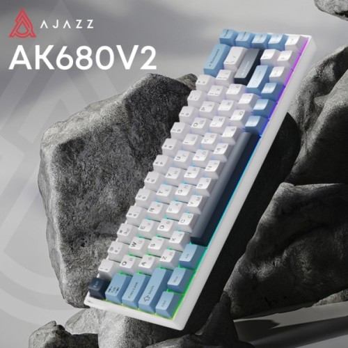 Клавіатура Ajazz AK680 V2 Ice Island Magnetic Switch USB UA Gray/Black (AK680-V2-I-GB)