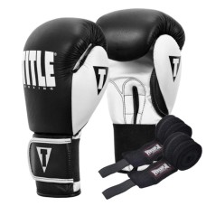 Боксерські рукавички Title Boxing Dynamic Strike Black/White 12 oz (XDBG 12 BK/WH)