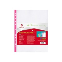 Файл Optima А4+ 40 мкм глянсових з рожевою стрічкою, 20 штук (O35109-09)