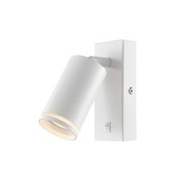 Світильник точковий Videx під лампу GU10 SPF05E настінний з кнопкою білий (VL-SPF05E-W)