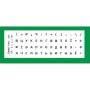 Наклейка на клавіатуру BestKey мініатюрна прозора, 56, чорний (BKm3BlTr)
