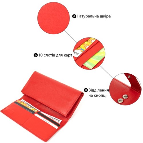 Гаманець ST Leather Червоний (19391)