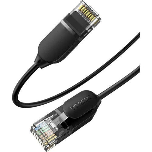 Патч-корд 5м, U/UTP CAT 6A Copper Ethernet Cable тонкий(діаметр 2.8мм) NW122 Black Ugreen (70654)
