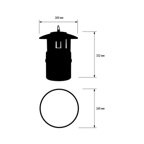 Інсектицидна лампа Eurolamp LED Світильник 4W 12V Вуличний з вентилятором (MK-4W(LED)F) (4262380664081)