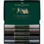 Художній маркер Faber-Castell акварельні двосторонні Albrecht Dürer Grey Tones, набір 5 кольорів сірі тони (31349)